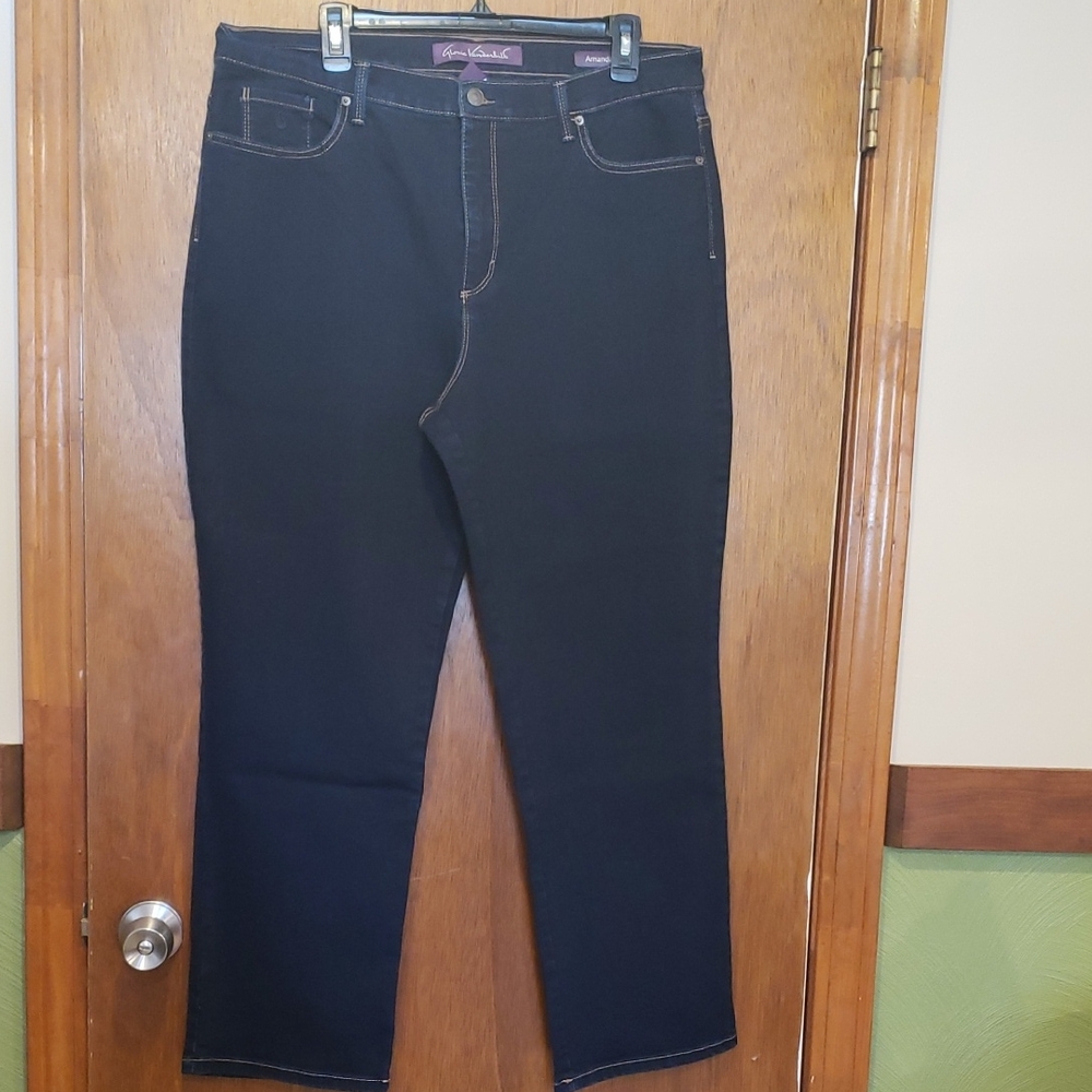 Gloria Vanderbilt Women's Dark Blue Straight Leg Jeans